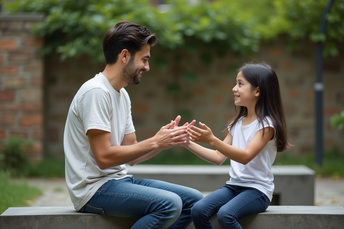 Jeune homme et adolescente dans un jardin communautaire